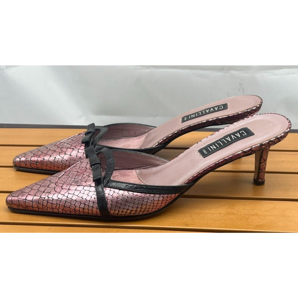 Cavallini Womens Pointy Toe Pink Slip On Heel 9B Pink - Picture 3 of 10